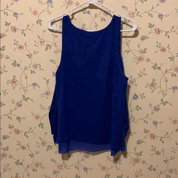 Blue V-Neck Blouse - Picture 5 of 5